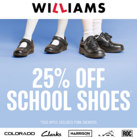 2 children wearing black school shoes and knee high white socks